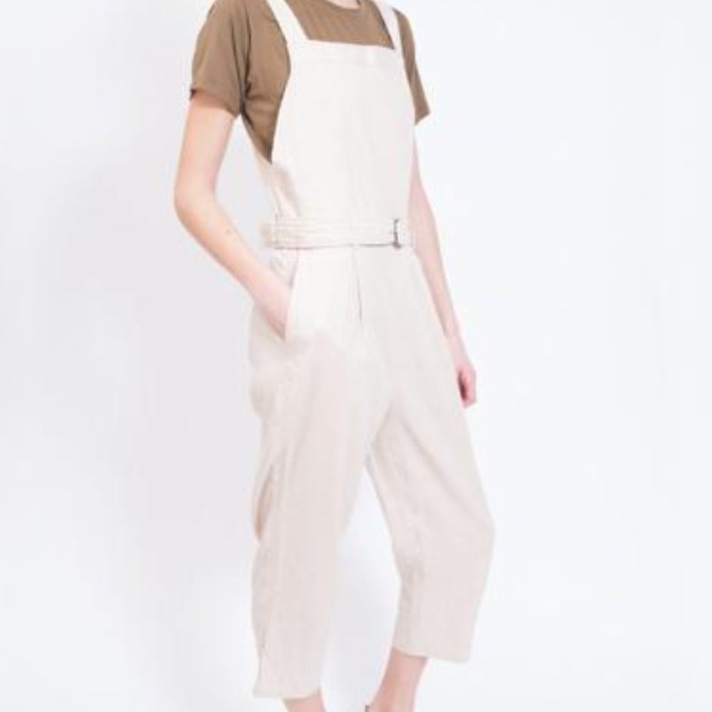 Third Form Workers Linen Blend Jumpsuit Small